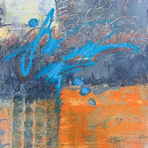 Oil and Cold Wax abstract painting