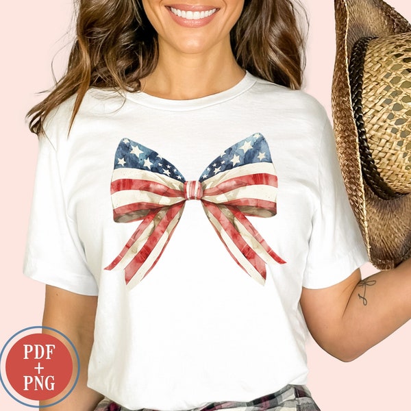 Coquette Aesthetics Shirt Sublime Design PNG Patriotism Sublimation Ribbon Coquette PNG Symbolic PNG 4th Of July Downloadable Aesthetics png