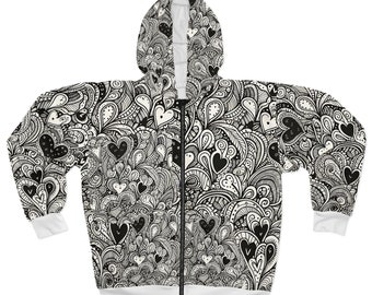 Love (Sweat à capuche unisexe zippé (AOP)) - Veste