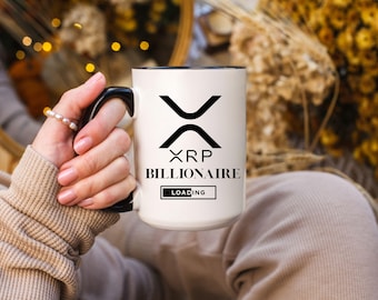 XRP Billionaire Loading Accent Coffee Mug | Cryptocurrency Logo Mug