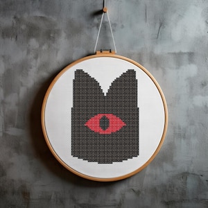 Cult of the Lamb Crown Cross Stitch Pattern