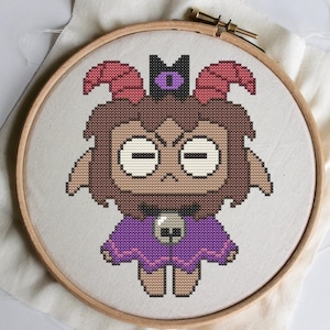 Cult of the Lamb Goat Cross Stitch Pattern