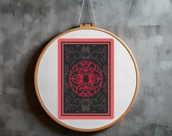 Cult of the Lamb Tarot Card Cross Stitch Pattern