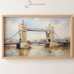 Tower Bridge Instant Download City Art for Home Décor Digital Art of London Tower Bridge High Resolution London Tower Bridge Oil Painting