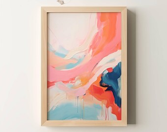 Vibrant Chic Abstract Instant Download Digital Modern Art for Home Décor Modern High Resolution Art Print Contemporary Styled Art for Home