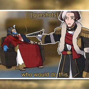 FFXIV | Emet-Selch Shoots the Exarch | Sticker