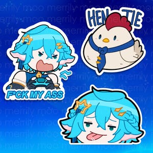 Vtuber Moo Merrily Cute Kawaii 3 "Aufkleber