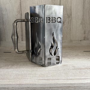 Chimenea de carbón (forma hexagonal), chimenea de carbón personalizada, parrilla, carbón, exteriores, camping, chimenea de carbón portátil