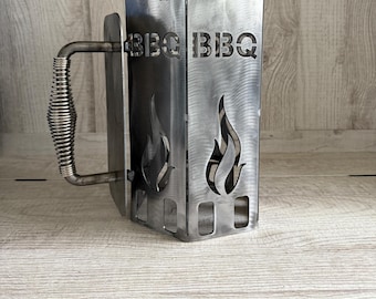Charcoal Chimney (Hexagon Shaped), Custom Charcoal Chimney, Grill, Charcoal, Outdoors, Camping, Portable Charcoal Chimney, Tailgate, Party