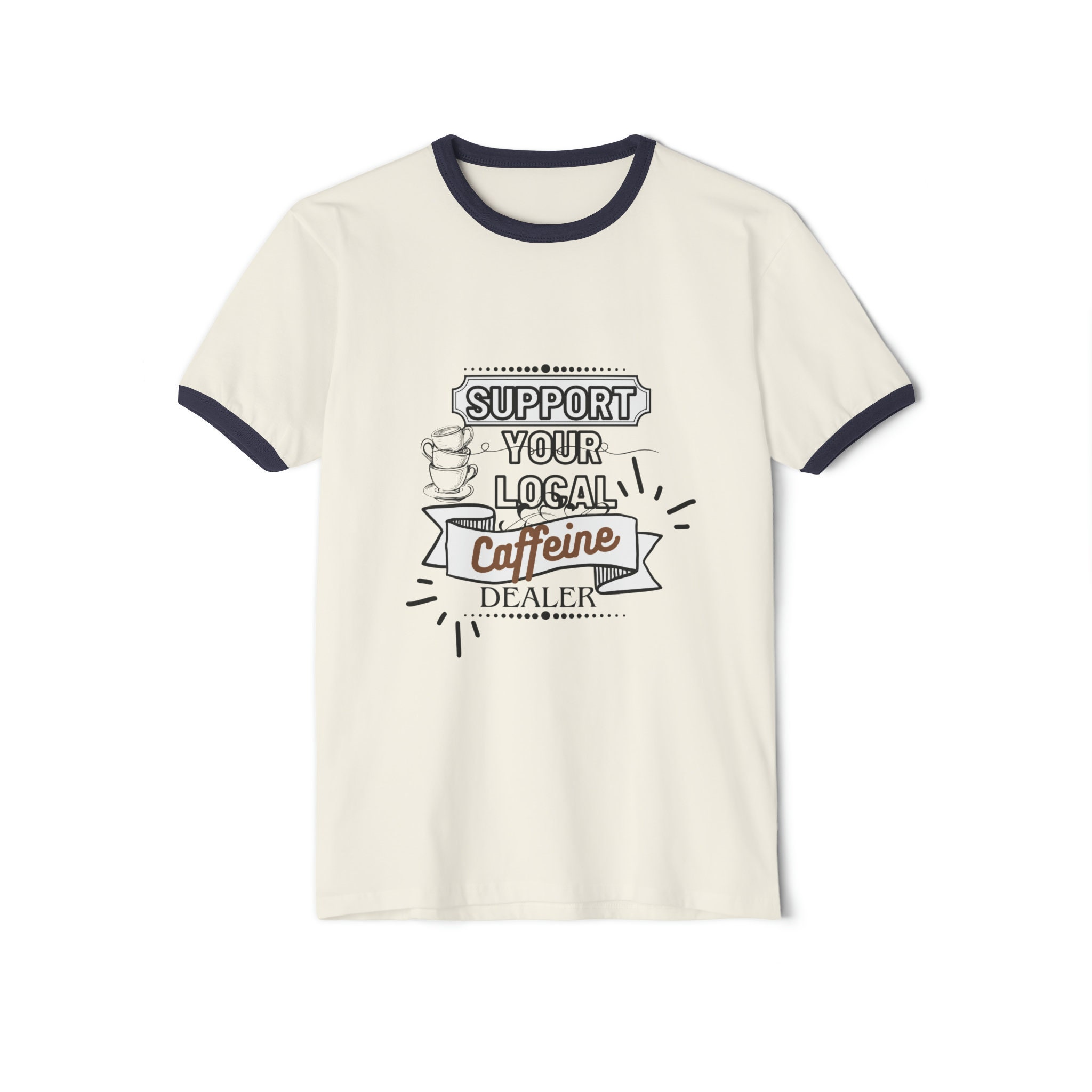 Coffee Graphic Ringer Shirt, Coffee Graphic T-shirt, Coffee