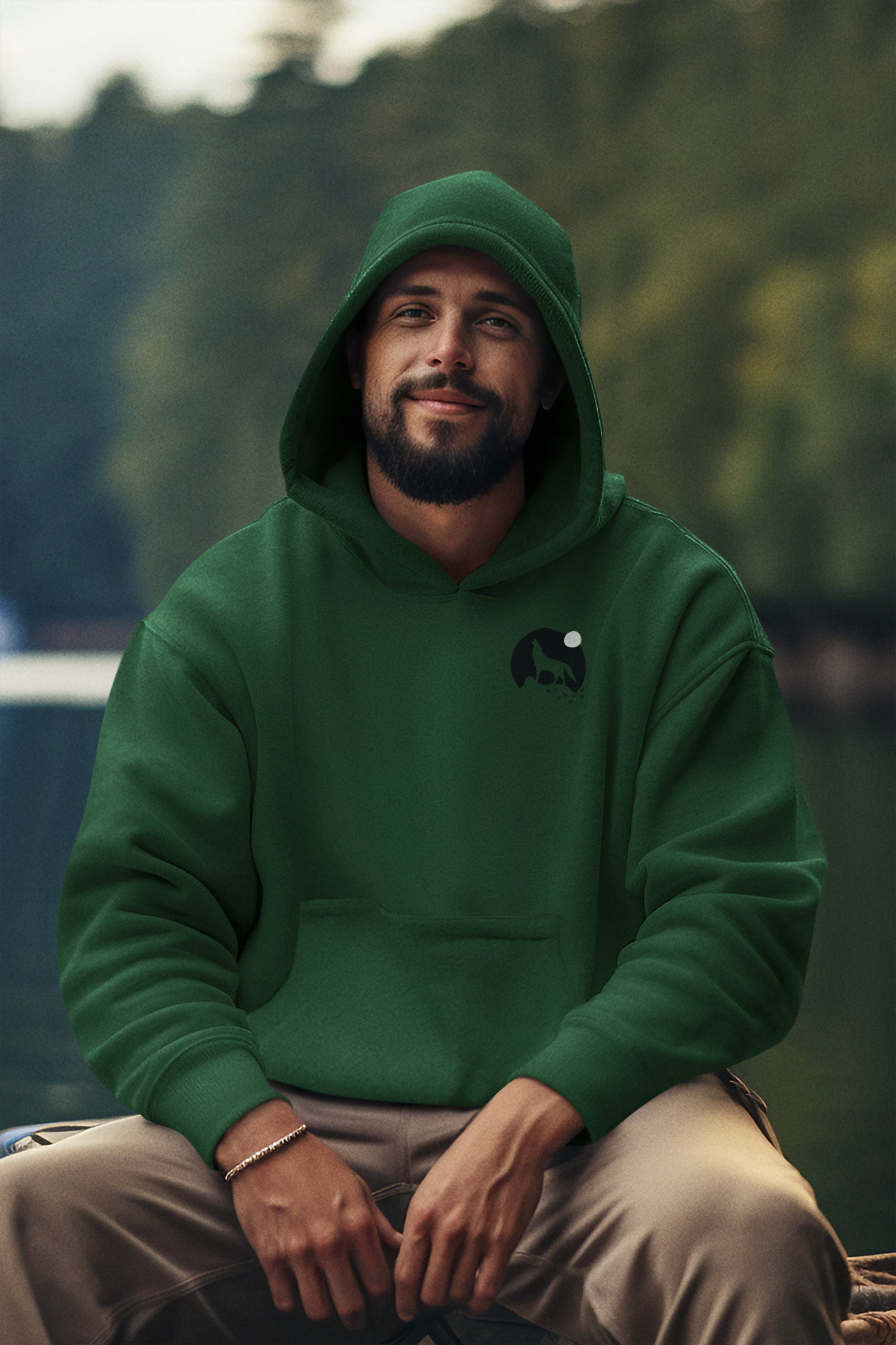 Floral Wolf Pullover Hoodie main image 1