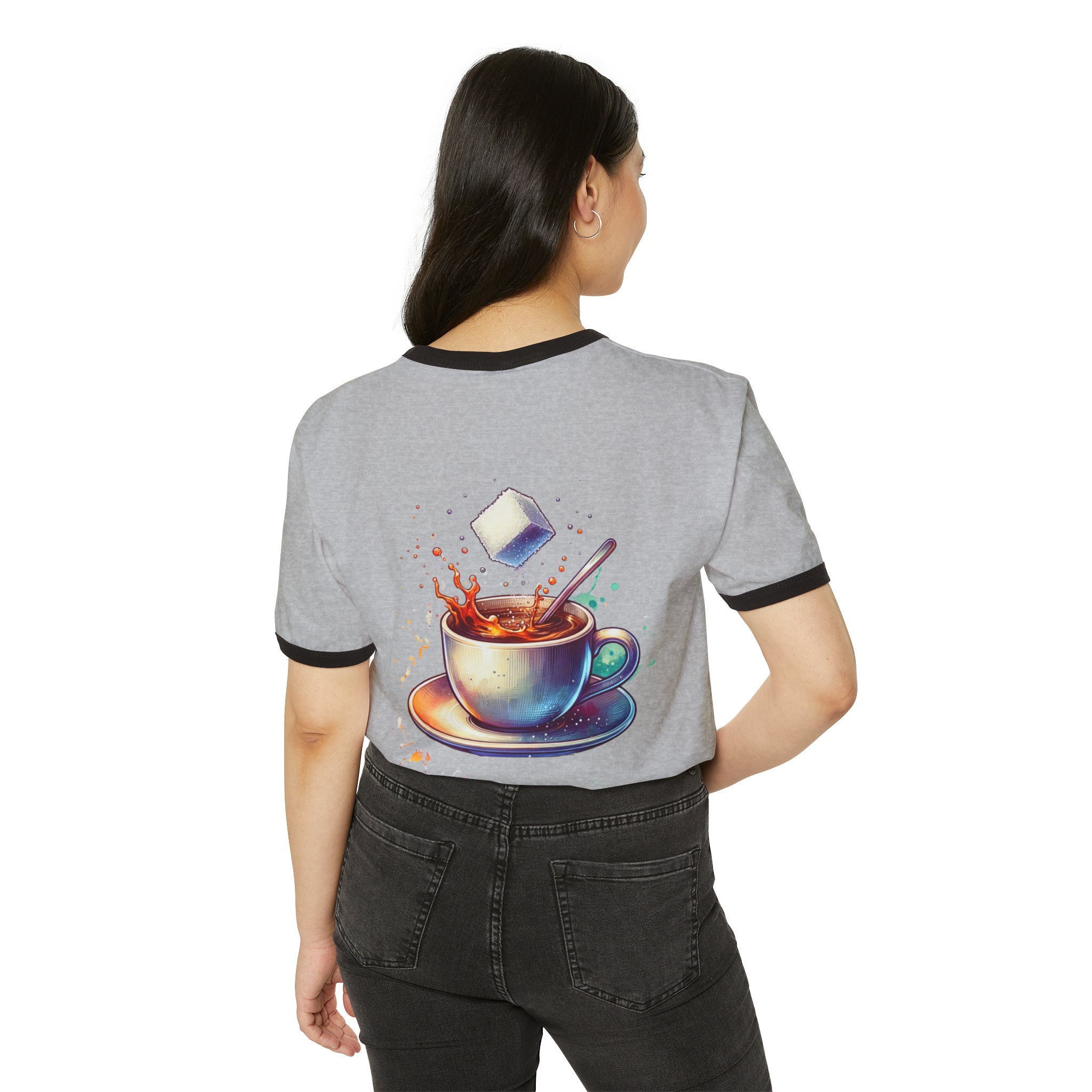 Coffee Graphic Ringer Shirt, Coffee Graphic T-shirt, Coffee