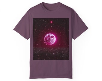 Chemise galaxie lune, cadeau pour amoureux de la galaxie, chemise lune céleste, chemise astrologie, chemise espace