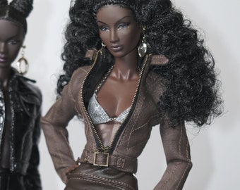 Leather Jacket for Fashion Royalty, Nu Face, Poppy Parker, 12'' Fashion Dolls