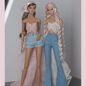 Chiffon Floor-Length Camisole Top for Fashion Royalty, Nu Face, Poppy Parker, 12&#39;&#39; Fashion Dolls