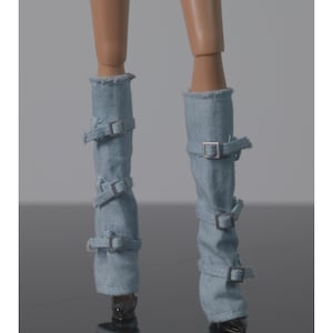 Denim Leg Warmers for Fashion Royalty, Nu Face, Poppy Parker, 12&#39;&#39; Fashion Dolls