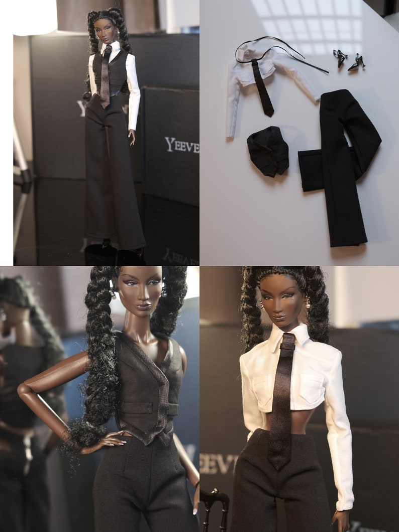 Pre-Order Vest, Shirt, and Wide Leg Trousers Pants for Fashion Royalty, Nu Face, Poppy Parker, 12'' Fashion Dolls image 7