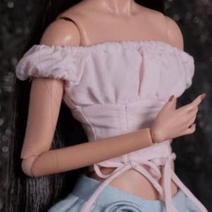 Puff Sleeve Corset Top for Fashion Royalty, Nu Face, Poppy Parker, 12&#39;&#39; Fashion Dolls