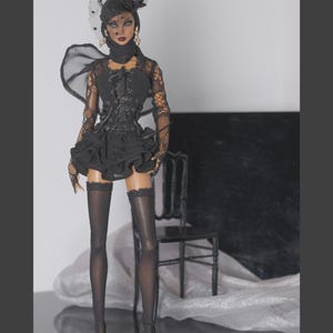 Lace Puff Skirt (Stockings Included) for Fashion Royalty, Nu Face, Poppy Parker, 12&#39;&#39; Fashion Dolls