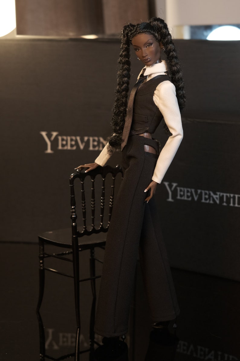 Pre-Order Vest, Shirt, and Wide Leg Trousers Pants for Fashion Royalty, Nu Face, Poppy Parker, 12'' Fashion Dolls image 5