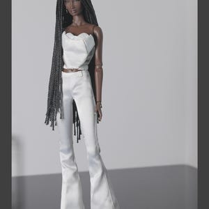 Satin Leather Flared Pants for Fashion Royalty, Nu Face, Poppy Parker, 12&#39;&#39; Fashion Dolls