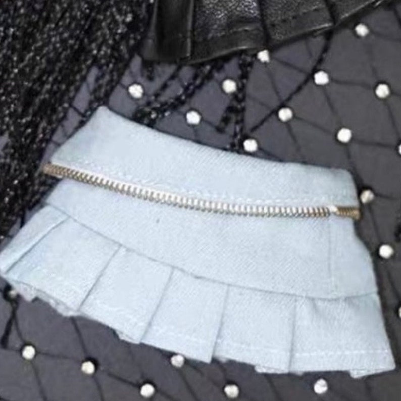 Leather Pleated Mini Skirt for Fashion Royalty, Nu Face, Poppy Parker, 12'' Fashion Dolls image 5