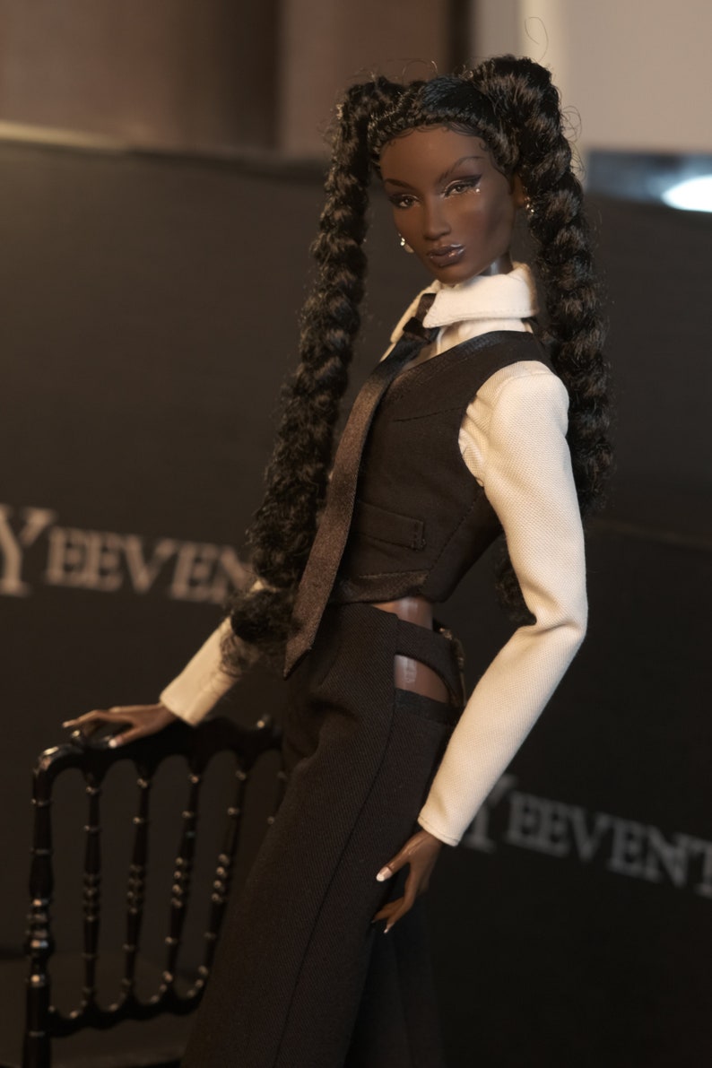 Pre-Order Vest, Shirt, and Wide Leg Trousers Pants for Fashion Royalty, Nu Face, Poppy Parker, 12'' Fashion Dolls image 4