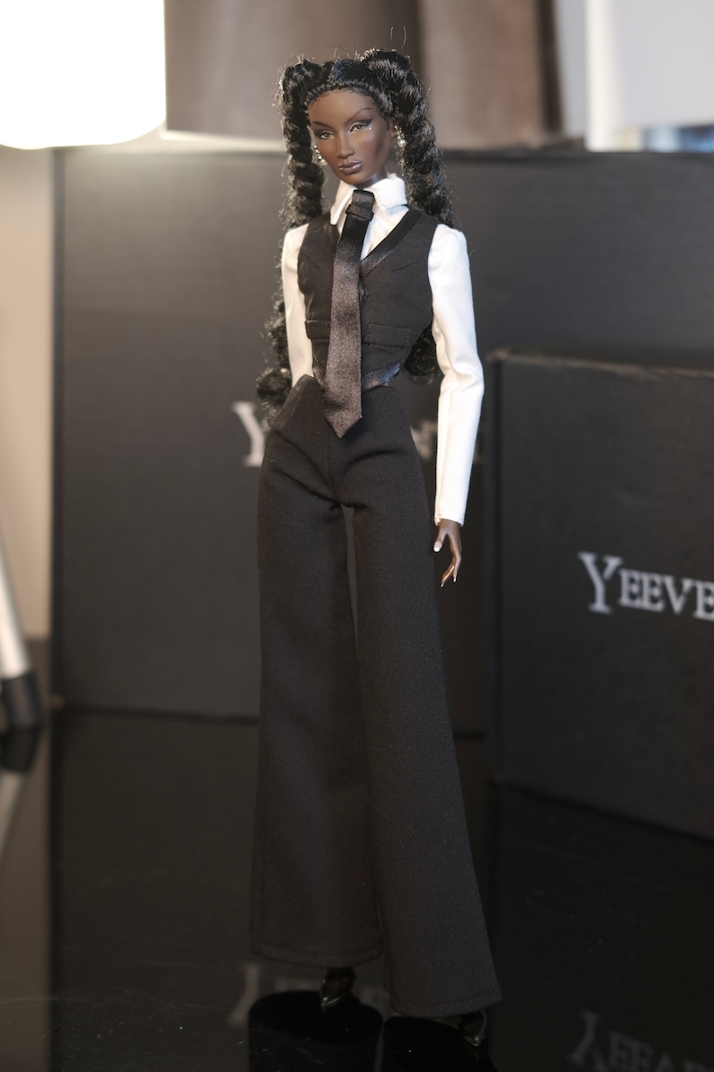 Pre-Order Vest, Shirt, and Wide Leg Trousers Pants for Fashion Royalty, Nu Face, Poppy Parker, 12'' Fashion Dolls image 2