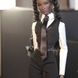 Pre-Order Vest, Shirt, and Wide Leg Trousers Pants for Fashion Royalty, Nu Face, Poppy Parker, 12'' Fashion Dolls image 3