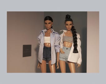 Oversize Shirt for Fashion Royalty, Nu Face, Poppy Parker, 12'' Fashion Dolls