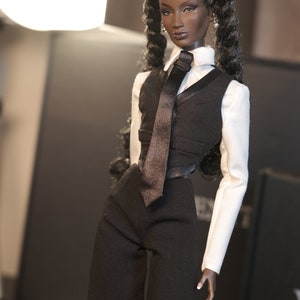 Pre-Order Vest, Shirt, and Wide Leg Trousers Pants for Fashion Royalty, Nu Face, Poppy Parker, 12'' Fashion Dolls image 1