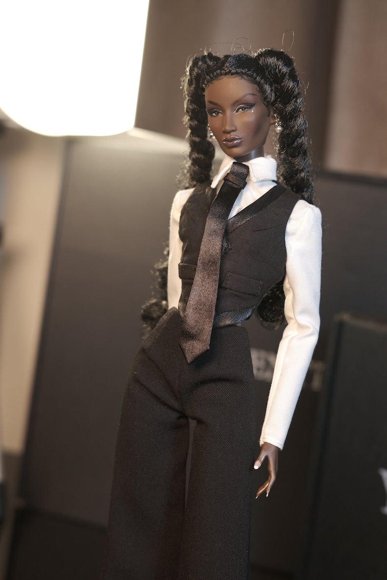 Pre-Order Vest, Shirt, and Wide Leg Trousers Pants for Fashion Royalty, Nu Face, Poppy Parker, 12'' Fashion Dolls image 1