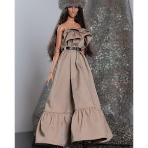 Ruffled Utility Strapless Dress for Fashion Royalty, Nu Face, Poppy Parker, 12&#39;&#39; Fashion Dolls