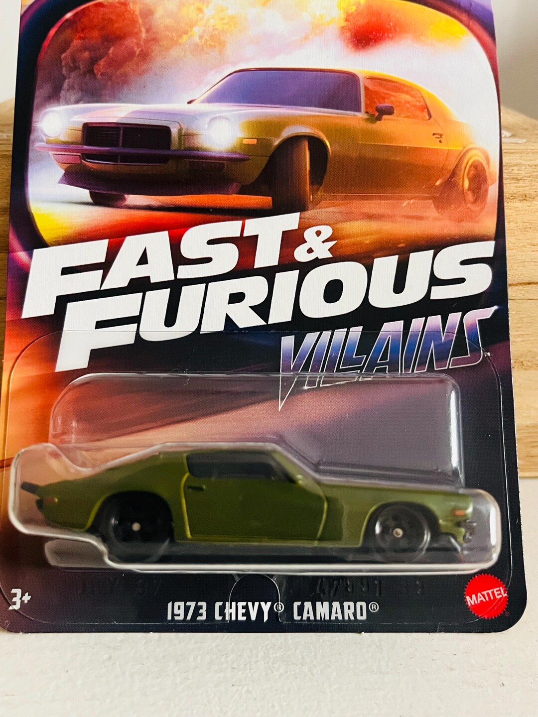 ミニカー FAST&FURIOUS Lancer vs Camaro DOM'S 1973 CHEVROLET CAMARO F-BOMB GREEN FAST & FURIOUS 1/32