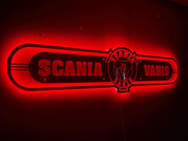 Scania Vabis Truck Led Board Scania Truck Led Mirror 100x25cm RGB