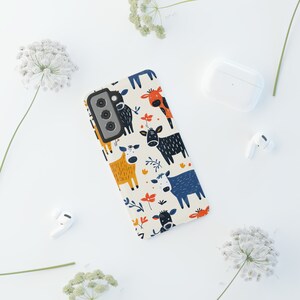 Cute cow phone case, Tough Phone Case for iphones, , Cow print Phone Case, animal crossing phone case in Cow lover gift, animal lover gift image 2