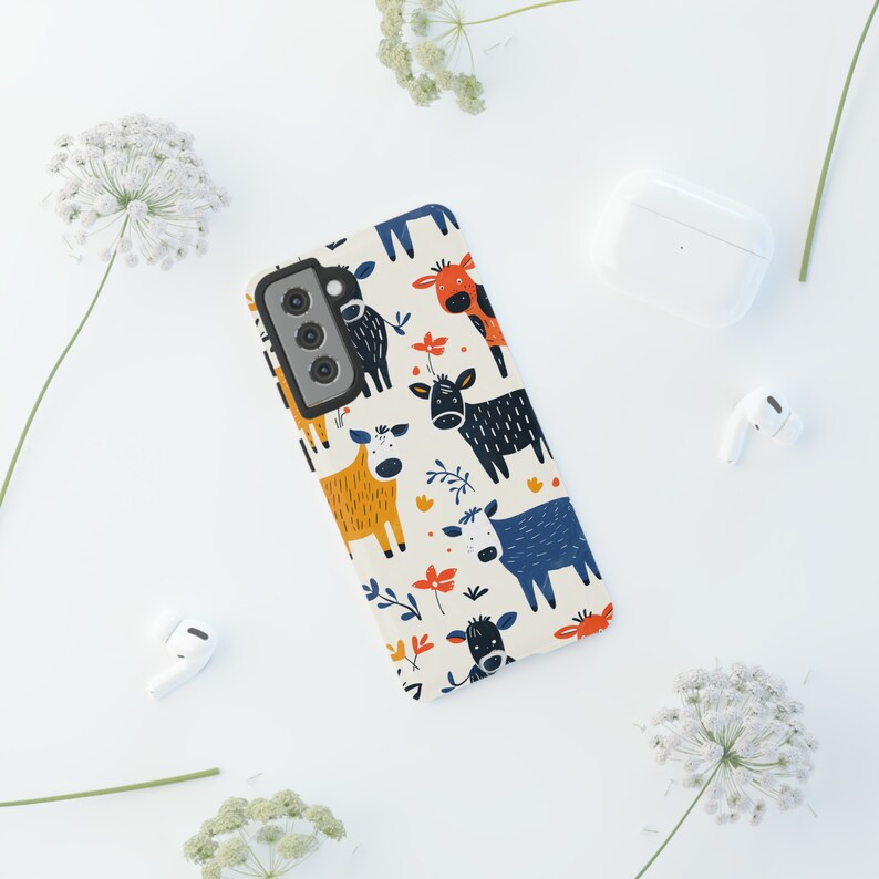 Cute cow phone case, Tough Phone Case for iphones, , Cow print Phone Case, animal crossing phone case in Cow lover gift, animal lover gift zdjęcie 2