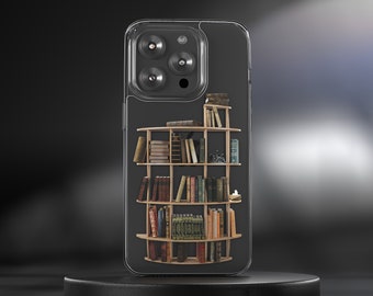 Books phone case, 3d print phone case, modern tough phone case in gift for book lover, 1year anniversary gifts for him, gift to the reader
