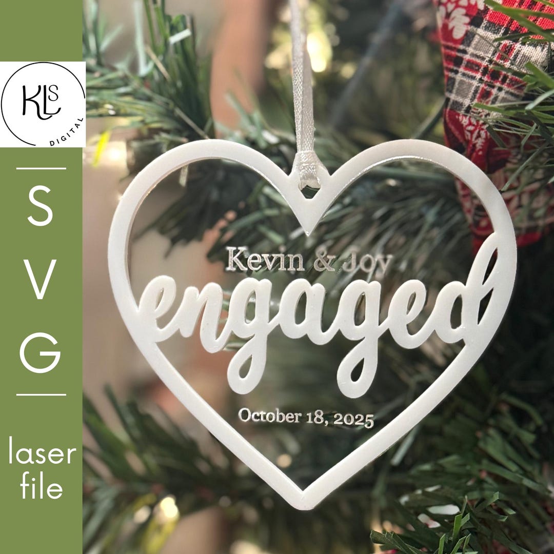Engaged Ornament SVG Laser Cut File. Glowforge. Christmas Gift. Gift ...