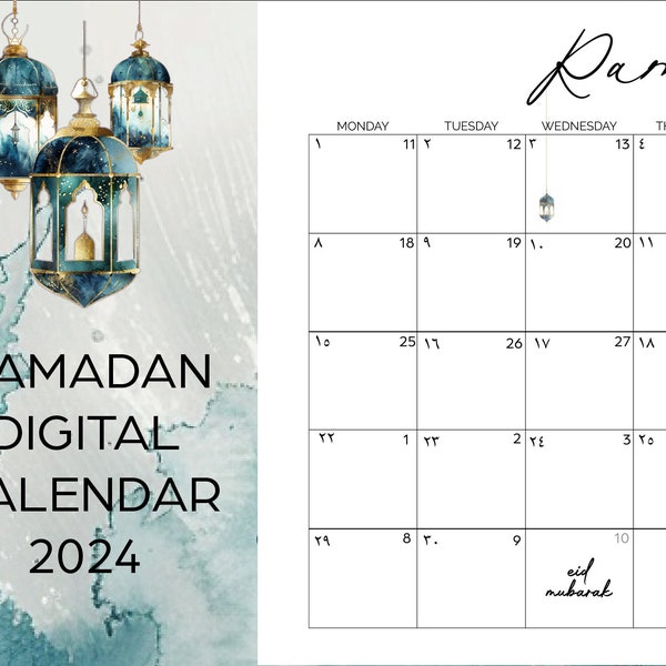 Ramadan 2024 Monthly Calendar