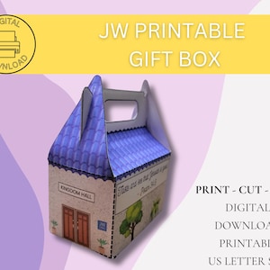 JW Kingdom Hall pioneer box printable | Psalm 34:8 | Gift bag elders pioneers present gift | digital download encouraging printable