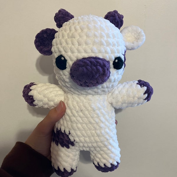 Crochet Cow Amigurumi Plush 10in