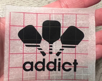 Pickleball Addict Vinyl Decal Sticker