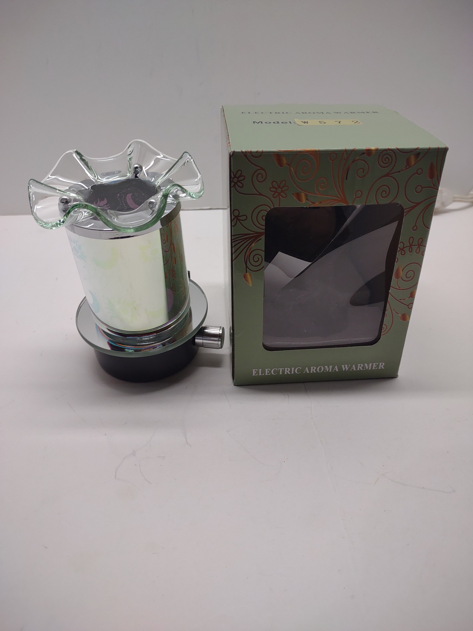 Silver/pink Sun, Moon, Stars Design Aroma Oil Warmer Diffuser Plugin W ...