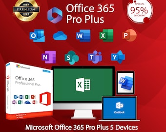 Account Office 365 Pro Plus a vita per 5 utenti e dispositivi I Consegna rapida I Prezzo promozionale