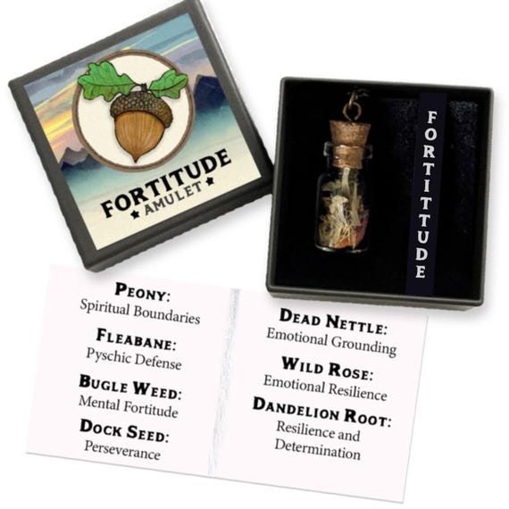 Fortitude Amulet – Herbal Pendant for Quiet Strength and Steady Resolve