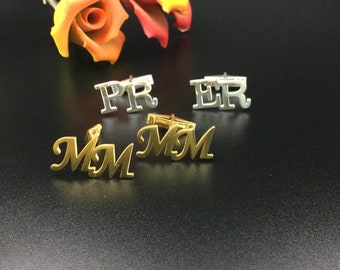 Personalisierte Manschettenknöpfe, personalisierte Buchstabe HOCHZEIT Manschettenknöpfe, Gold personalisierte Manschettenknöpfe für Trauzeugen, Trauzeugen Geschenke, Hochzeitsgeschenke für ihn