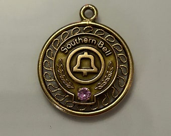 Gold Toned Southern Bell Service Charm