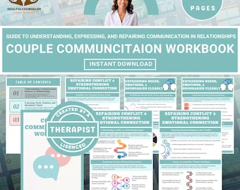 Couple Communication Workbook | Relationship Skills (Printable PDF)