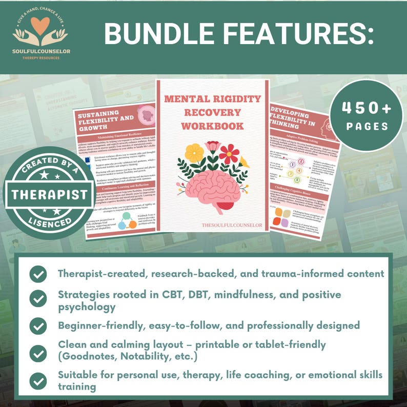 Overthinking & Trauma Recovery Workbook Bundle | Core Beliefs, Anxiety ...